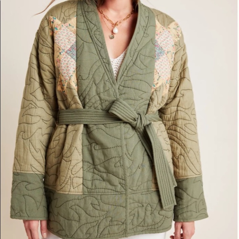 Anthropologie Quilter Patchwork Kimono